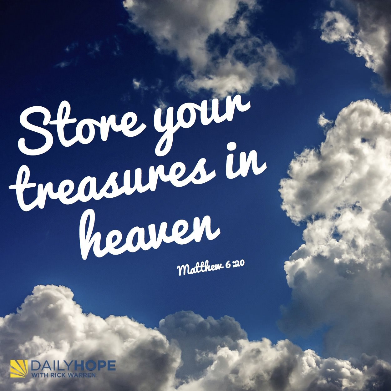 Store treasures in heaven