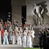 Ferragamo strolls through Milan daisy garden under the stars