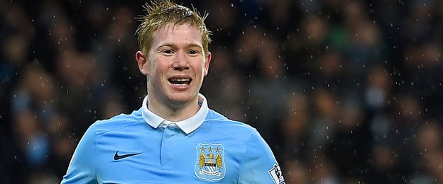 Kevin de Bruyne has scored or assisted nine goals in six Premier League appearances for Man City at the Etihad (three goals, six assists) 