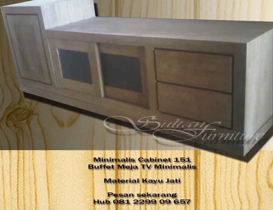 Jual furniture mebel jepara Meja Cabinet Buffet TV Minimalis 