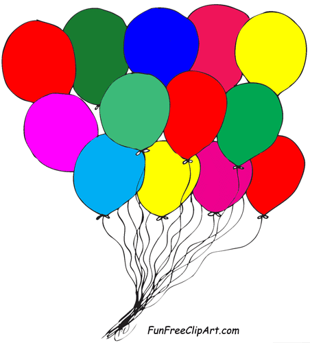 clipart four balloons - photo #10