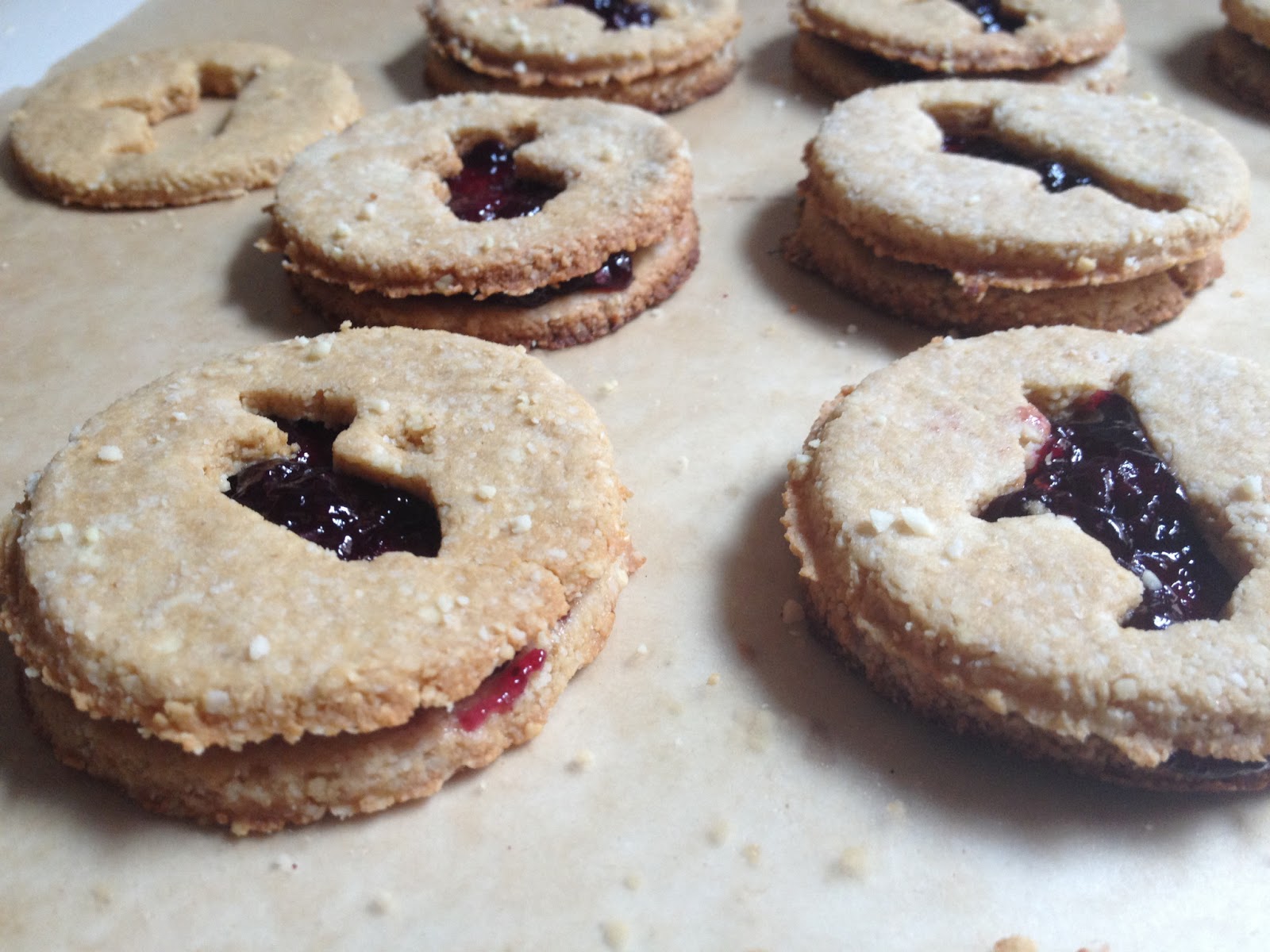 Almond Flour Linzer Cookies