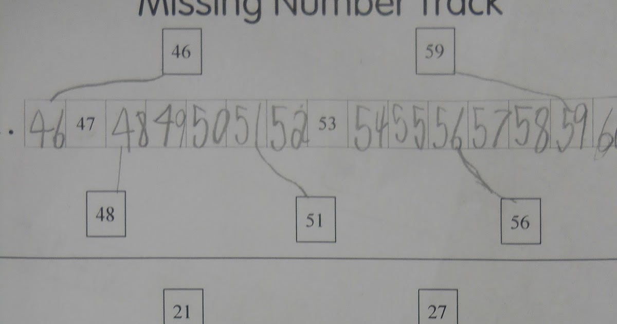 Mrs. T's First Grade Class: Missing Number Track
