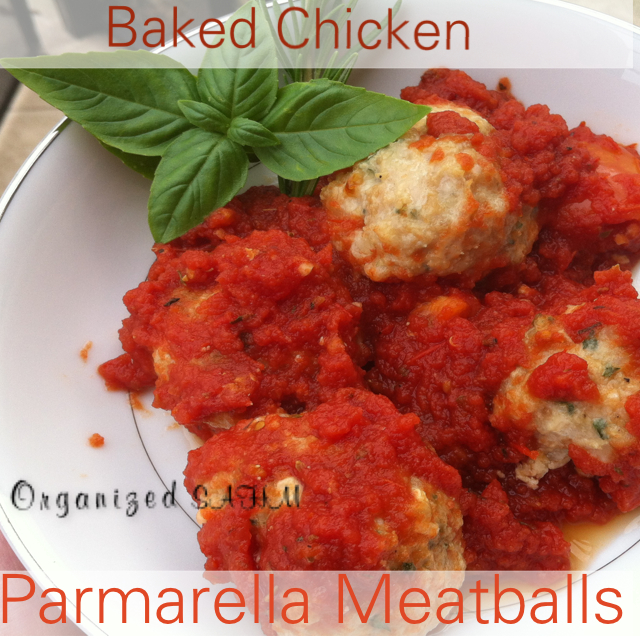 Baked Chicken Parmarella Meatblls with Sauce