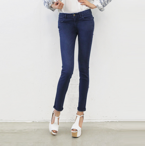 [Stylenanda] Deep Blue Skinny Jeans | KSTYLICK - Latest Korean Fashion ...