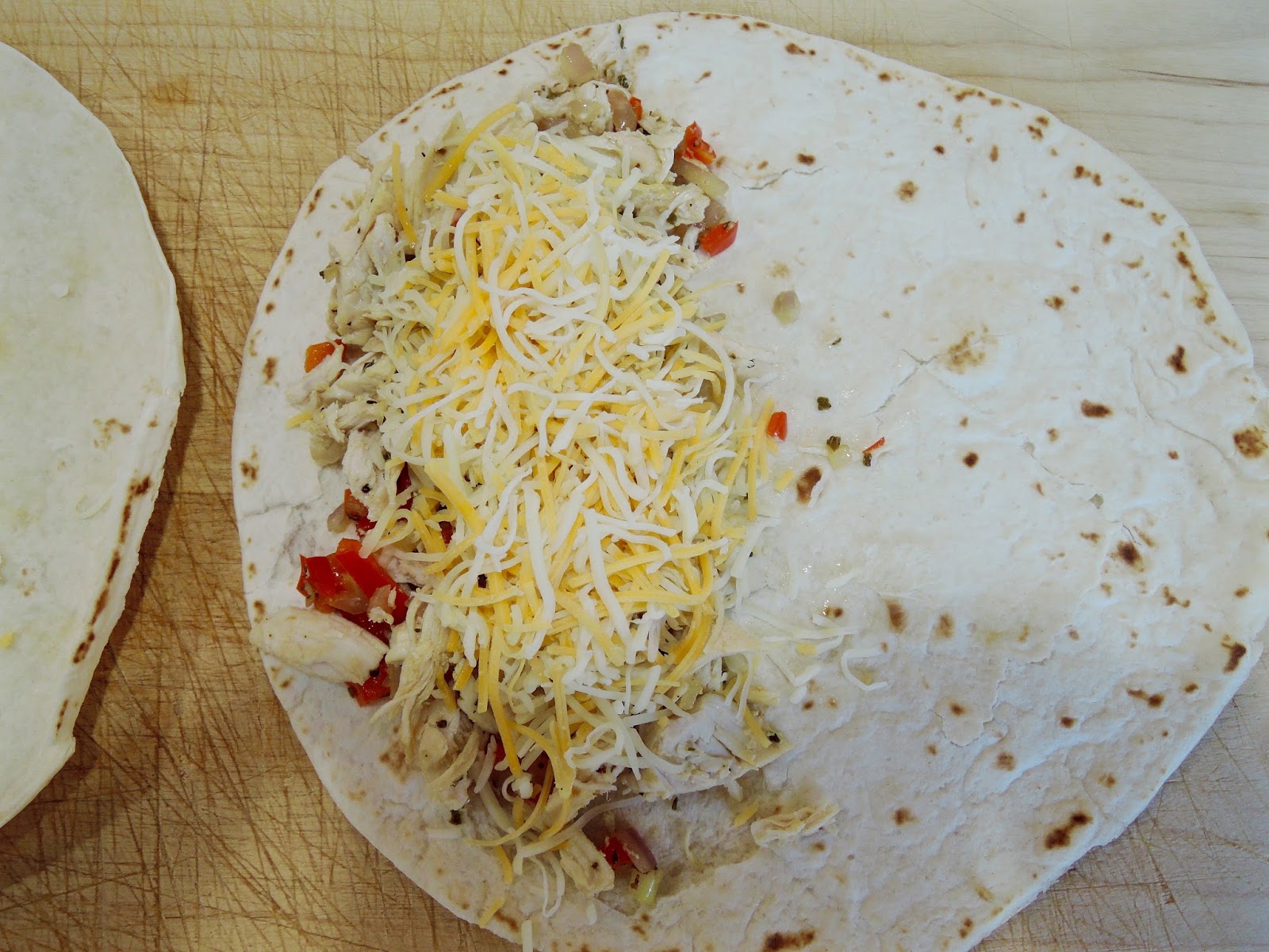 The Briny Lemon Chicken Quesadillas with Peach and Black Bean Salsa