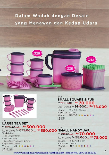 Promo Diskon Oktober 2017 :
~ Large Tea Set
~ Small Square & Fun
~ Small Handy Jar Promo Diskon Large Tea Set, Small Square Fun, Small Handy Jar Oktober 2017
