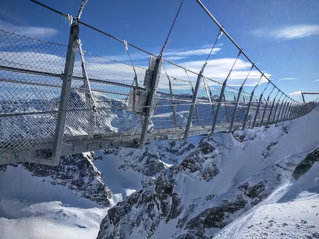 Long Winter Weekend Lucerne Switzerland - Cliff Walk Suspension Bridge on Mount Titlis
