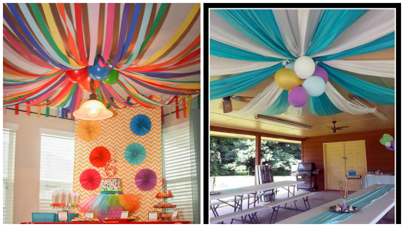 yo mismo Descartar En marcha 9 Ideas espectaculares para decorar techos para fiestas ~ Solountip.com