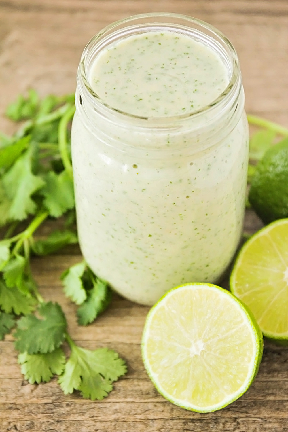 This creamy and delicious cilantro lime dressing takes only a few minutes to make!