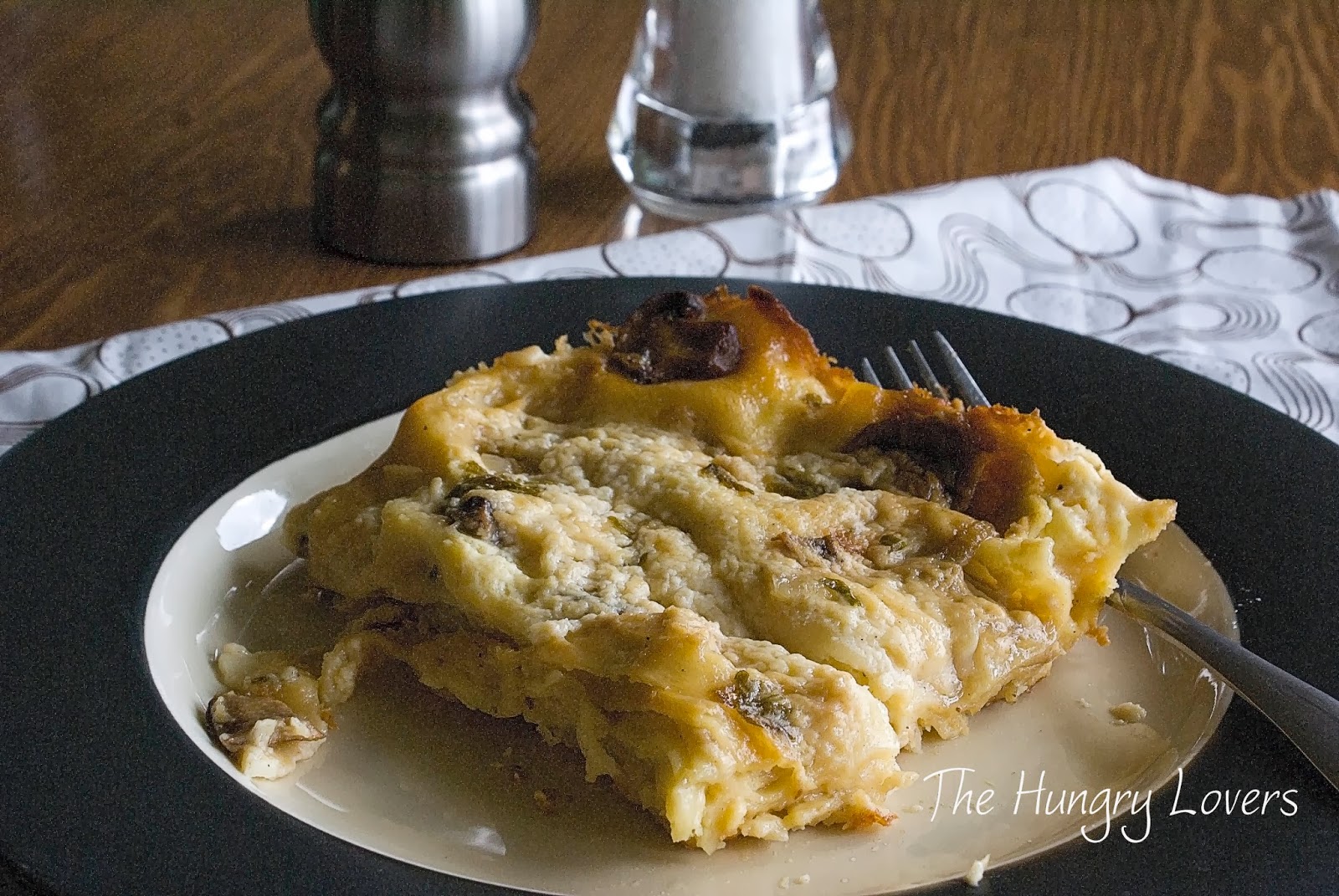 The Hungry Lovers Mushroom and Caramelized Onion Lasagna