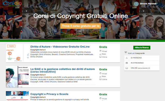 screenshot corsidia aliprandi