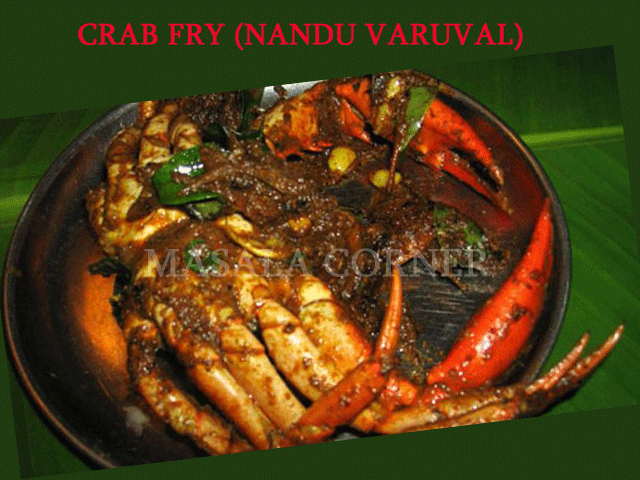 Crab Fry (Nandu Varuval) 