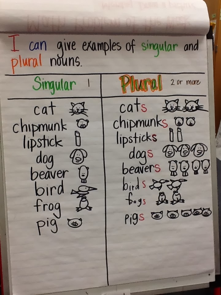 Mrs. Bayley's Kindergarten Kids Writing Singular & Plural Nouns
