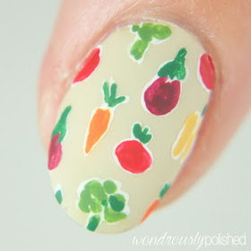 vegetable nail art