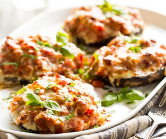 SAUSAGE STUFFED PORTOBELLO MUSHROOMS SAUSAGE STUFFED PORTOBELLO MUSHROOMS