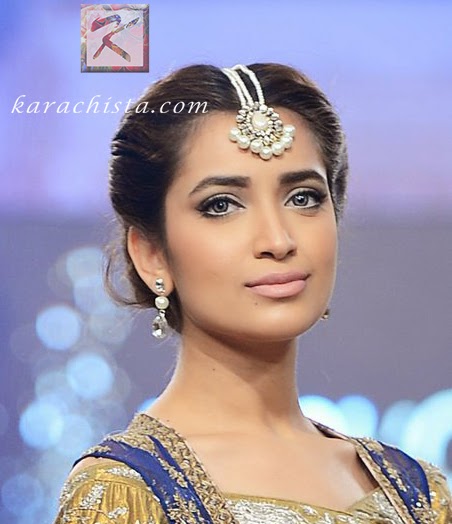 Pakistani Bridal Hair and Beauty Trends 2014 from fashion week - Nabila for Nida Azwer