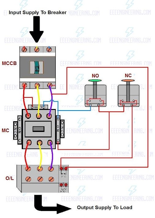 Wiring Diagram Of A Single Phase Dol Starter