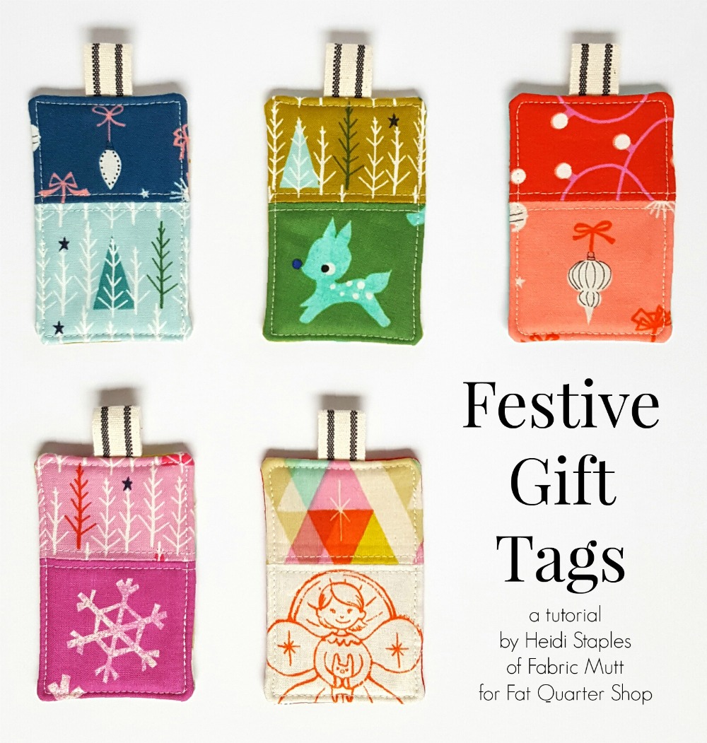Fabric Mutt Festive Gift Tags Tutorial