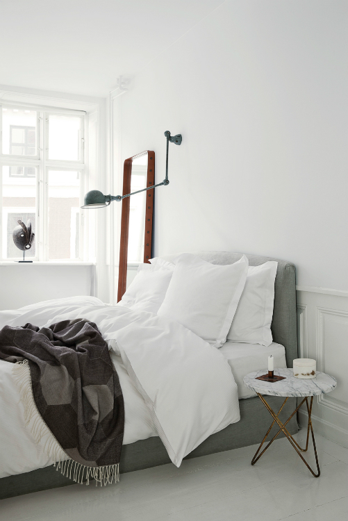 Stilvolles Schlafzimmer fotografiert von Heidi Lerkenfeldt