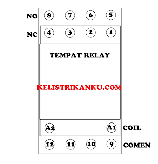 Terminal kontak hubung Relay Elektromagnetik