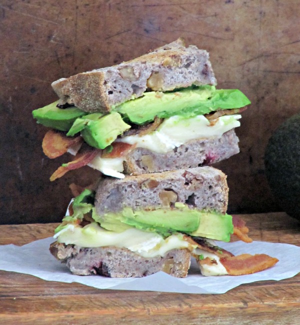 Pine Cones and Acorns Bacon, Brie and Avocado Sandwich
