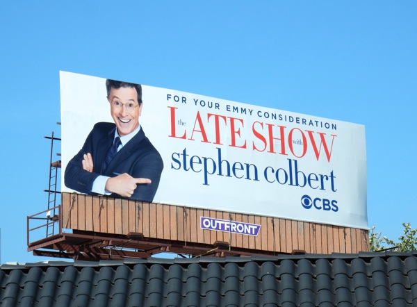 The Late Show with Stephen Colbert 2016 Emmy FYC billboard Late Show Stephen Colbert 2016 Emmy FYC billboard