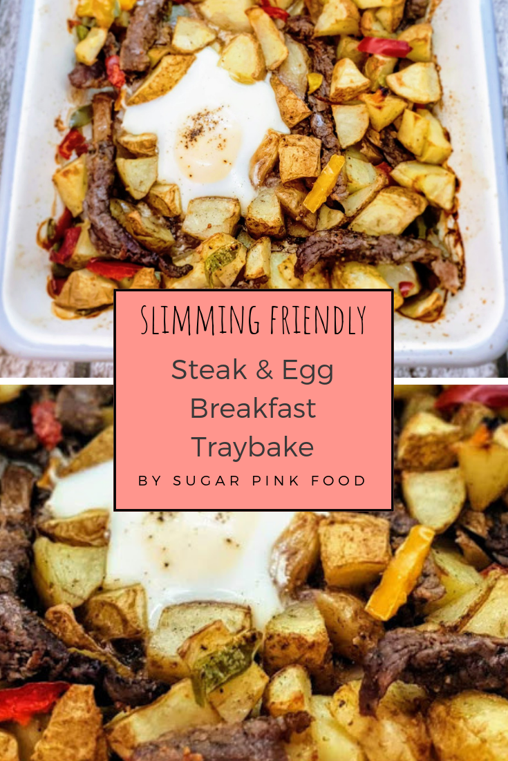 Steak & Eggs Breakfast Tray Bake Recipe Sugar Pink Food Healthy