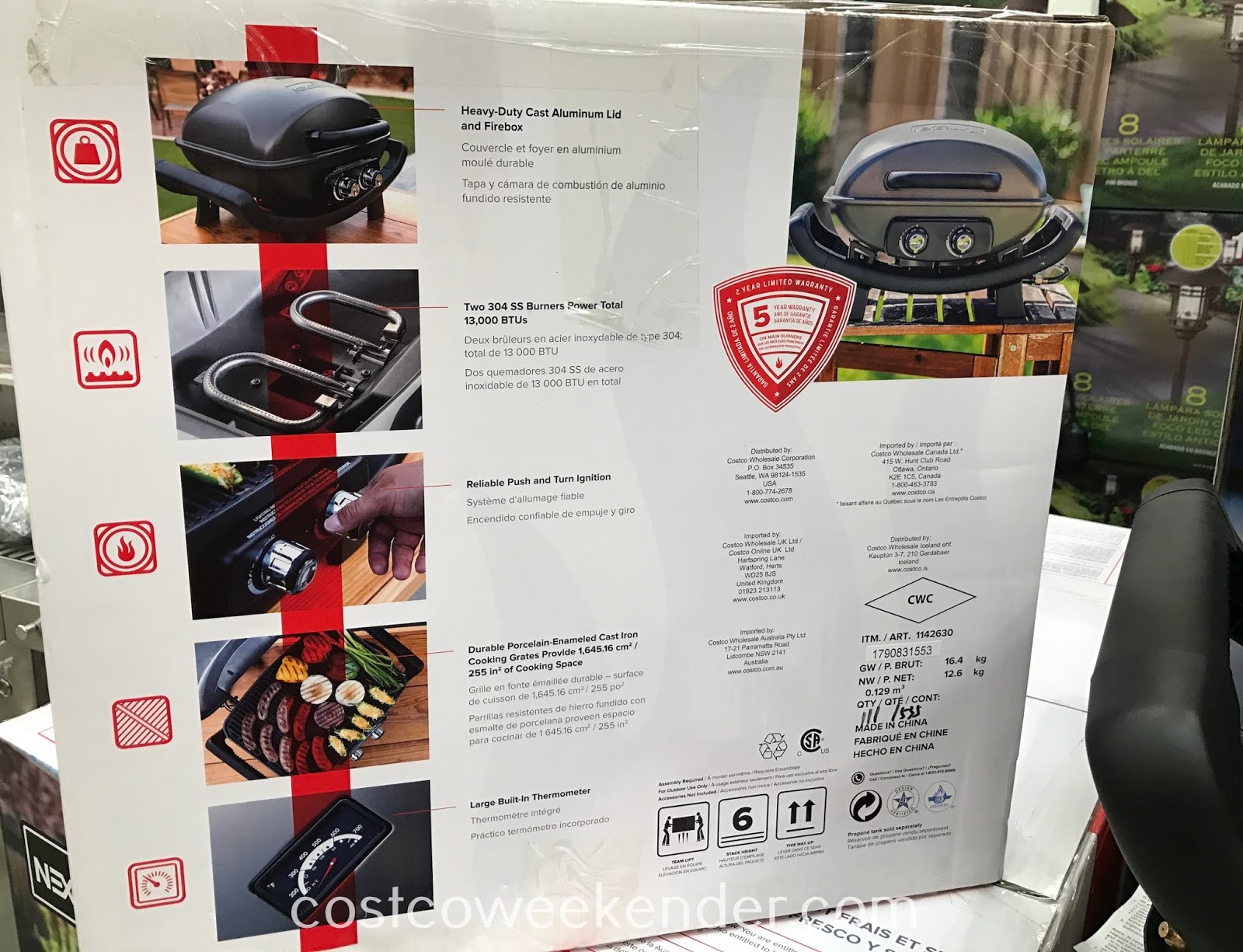 Nexgrill Fortress 2 Burner Cast Aluminum Table Top Gas Grill Costco