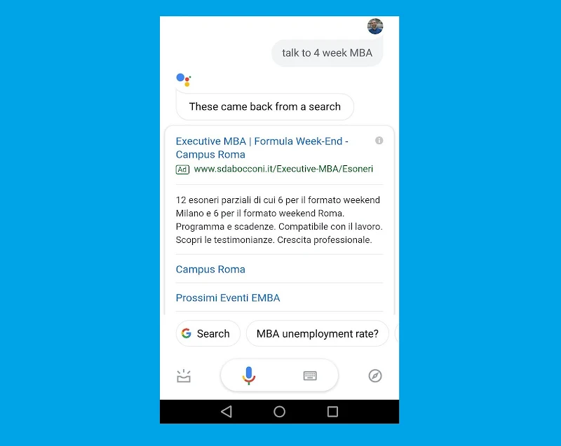 Google tests ads in Assistant results