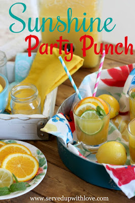 Sunshine Party Punch recipe from Served Up With Love