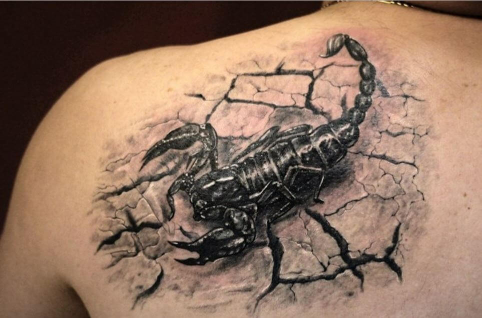 Scorpion Tattoo with Fine Lines - wide 6