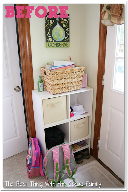 Storage ideas and organizing ideas for an entry way or other small space with high traffic  #organization #entry #storage