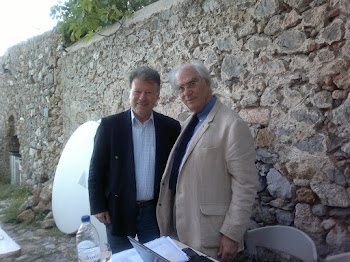 Με τον καθηγητή Χρήστο Γιανναρά στη Μονεμβασιά, τον Απρίλιο του 2012.