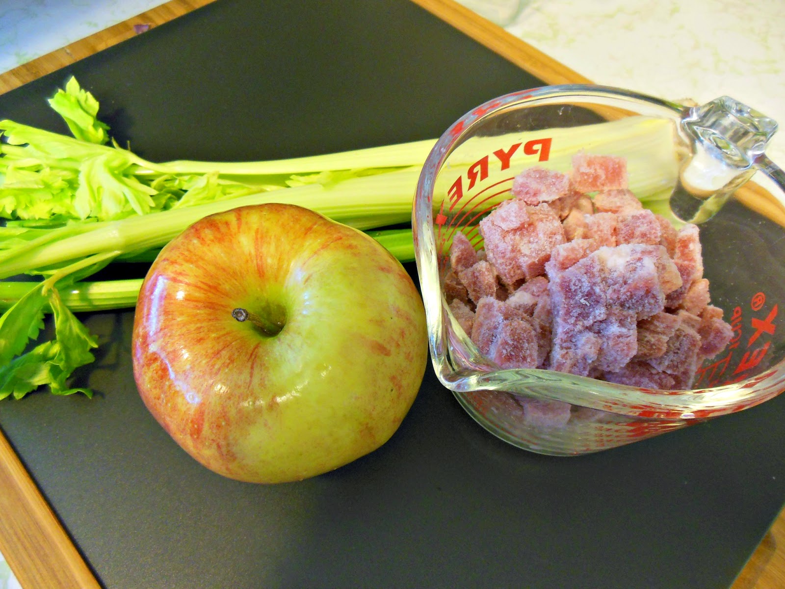 Apple Celery and Ham Toss
