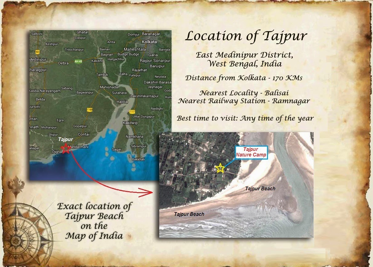 Tajpur Beach Location
