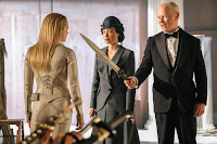 Neal McDonough, Courtney Ford and Caity Lotz in Legends of Tomorrow Season 3
