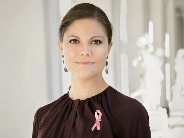 Crown Princess Victoria of Sweden is the patron of Cancer's Pink Ribbon campaign in 2013