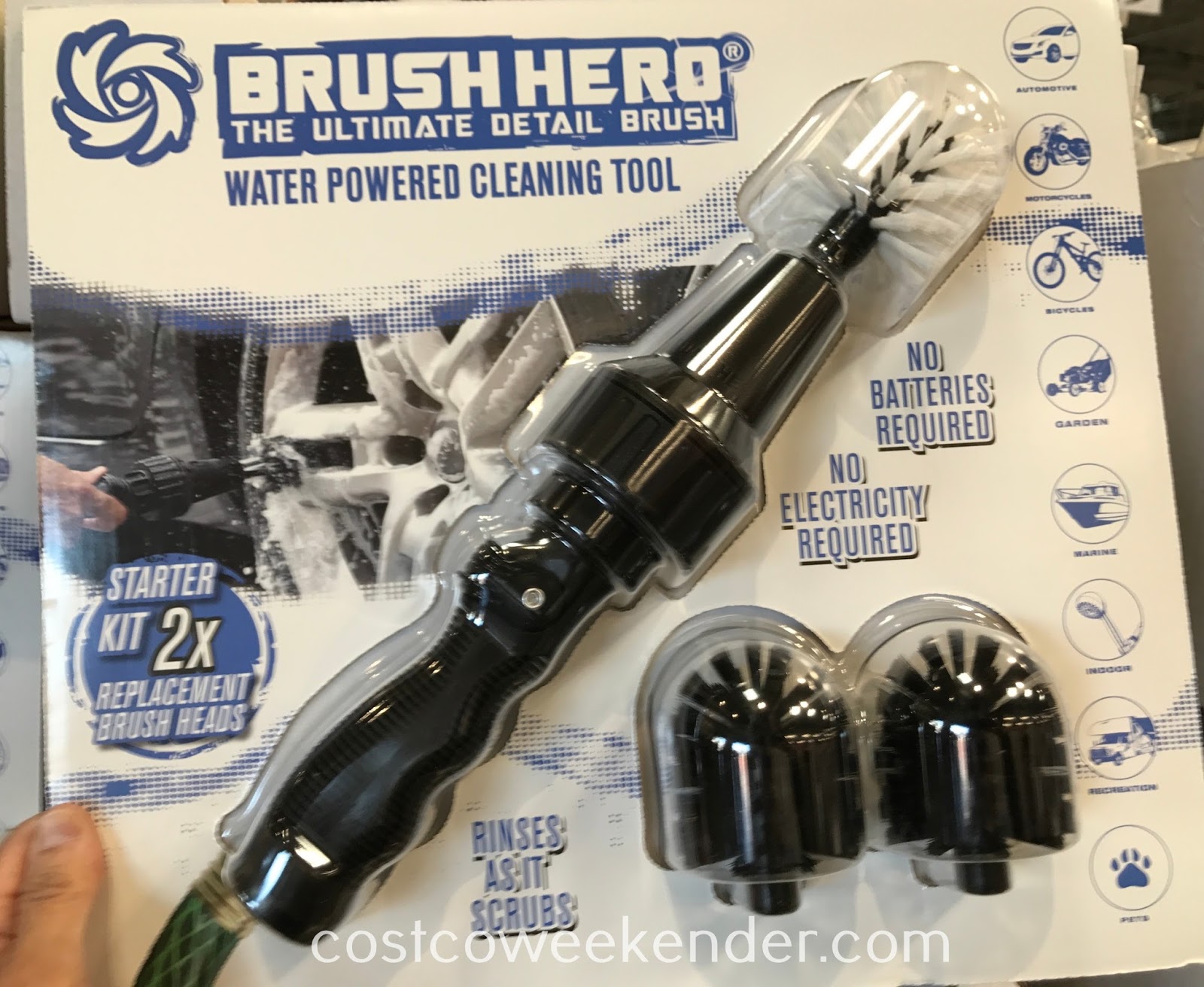 Brush Hero Water Powered Wheel Cleaning Tool Costco Weekender