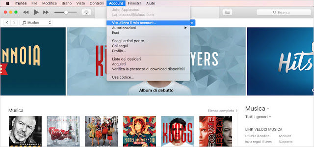 Come disdire Apple Music da MAC o PC tramite iTunes 1