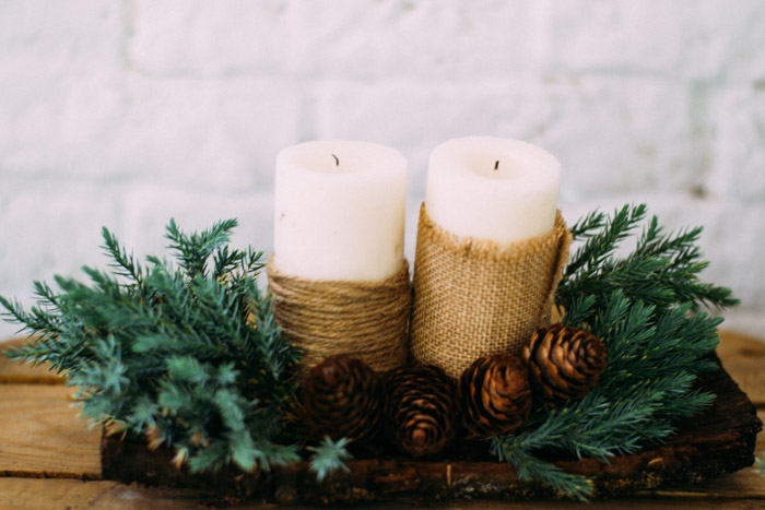 Centro de mesa rústico