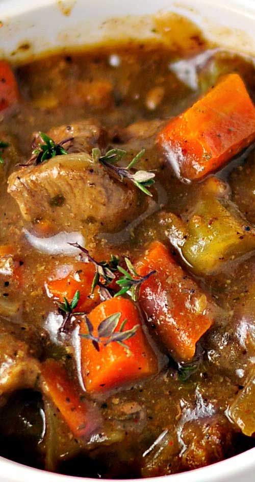 Here's a good classic stew with rich beef gravy that lets all of the flavors come through. This is the perfect hearty dish for a blustery winter day.