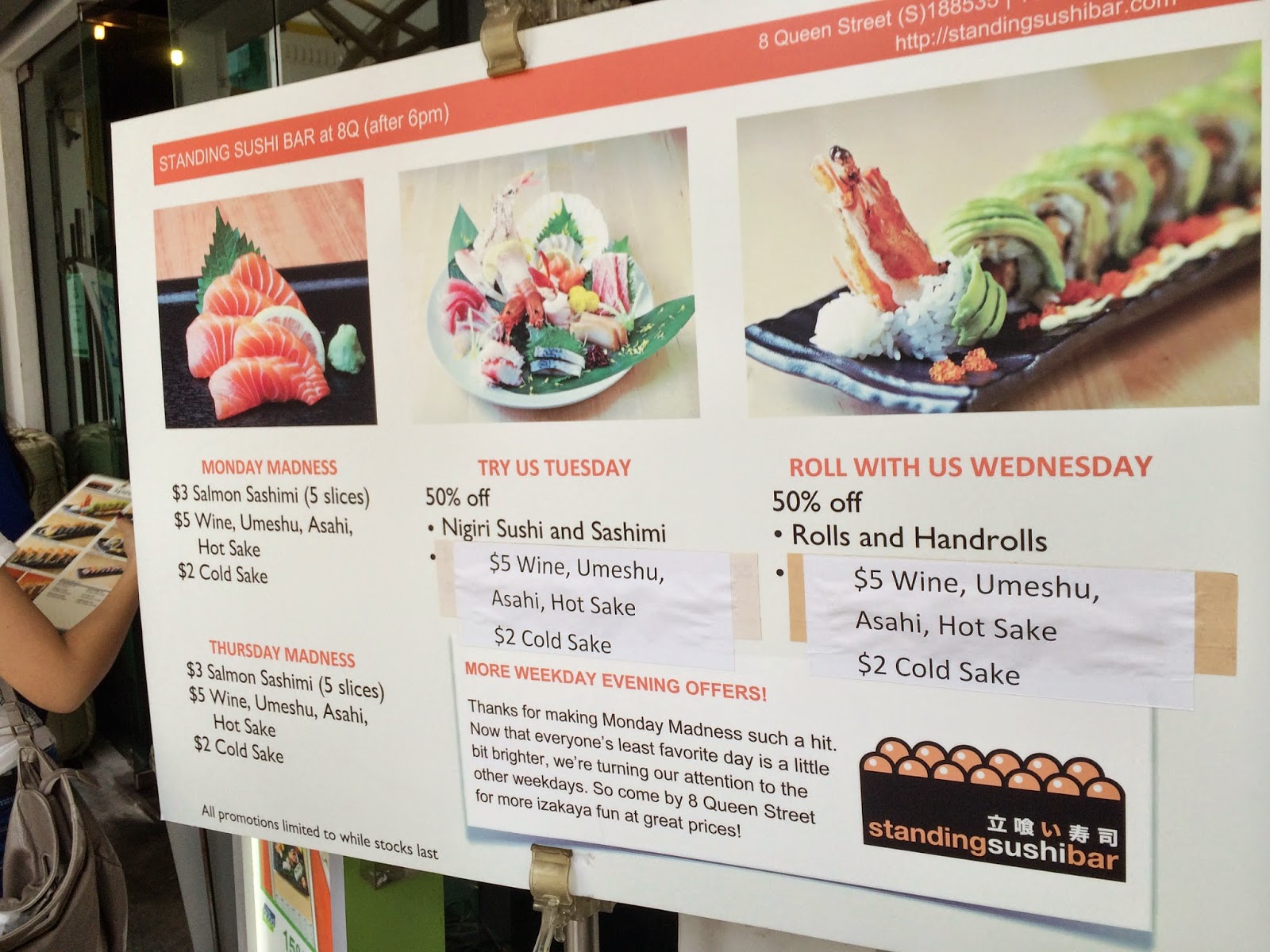 Uniquelious Standing Sushi Bar 8 Queen Street