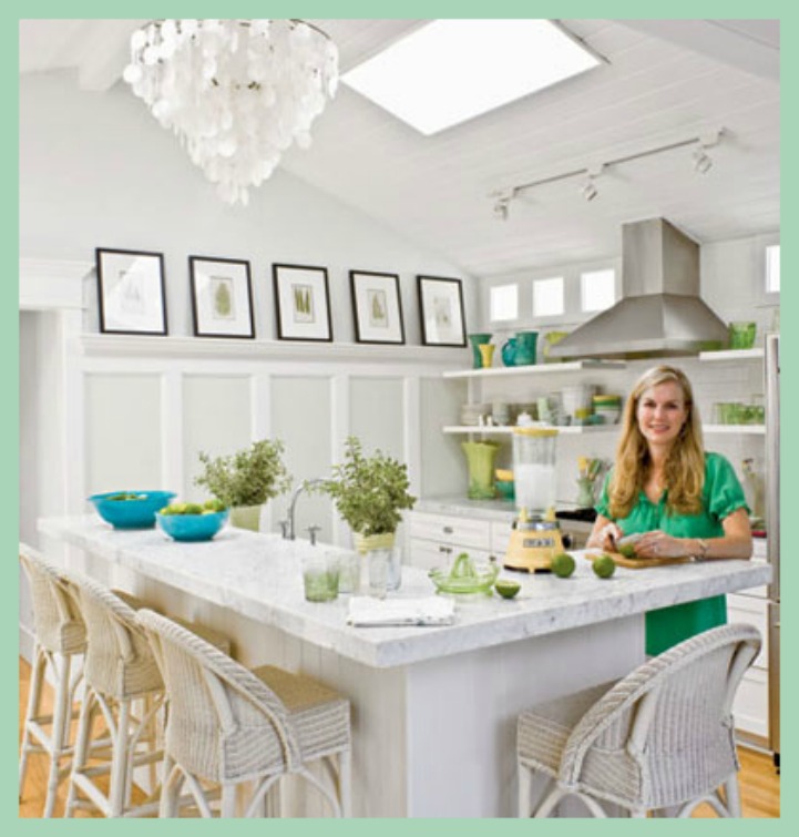 Coastal kitchen with artwork Coastal kitchen with artwork