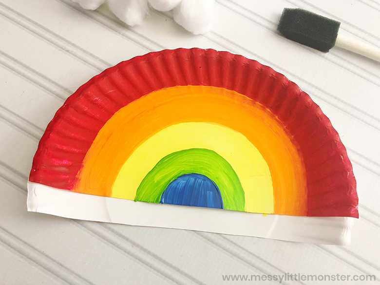 paper plate rainbow craft for preschoolers