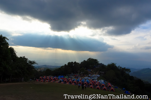 Sunset at Doi Samer Dao in Nan province, North Thailand