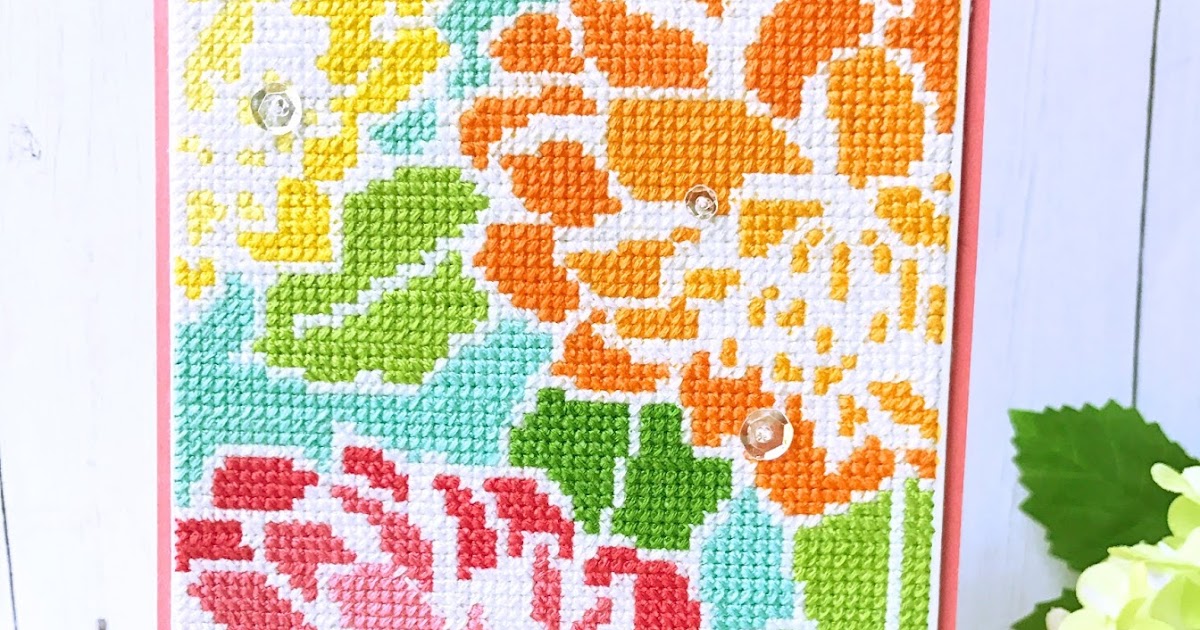 Using Dies as Stencils for Stitching Templates Altenew's Layered Floral Cover and Cross Stitch