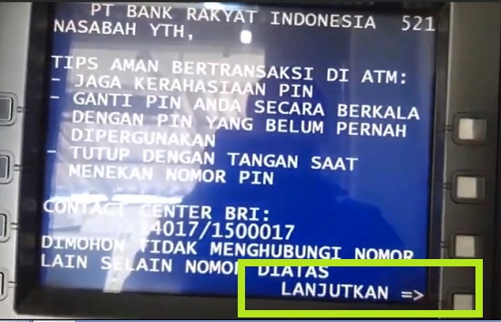 Step Awal Untuk Ambil Uang Lewat ATM BRI 3 Step Awal Untuk Ambil Uang Lewat ATM BRI 3