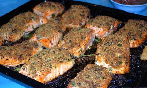 Baked Salmon with Parsley and Breadcrumbs