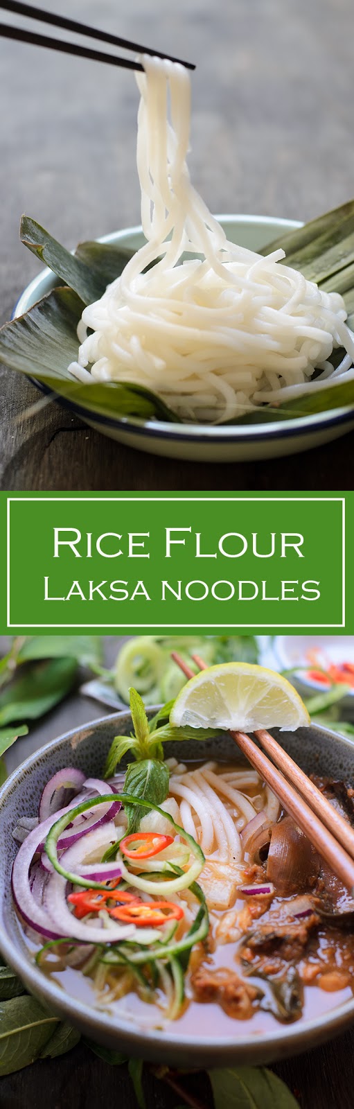 Homemade Laksa noodles for Asam Laksa recipe